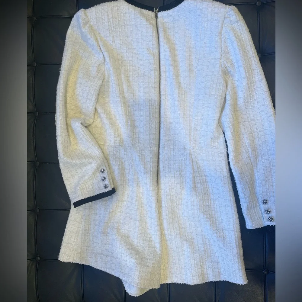 Alice+Olivia White White Tweed Mini Romper - Picture 7 of 7